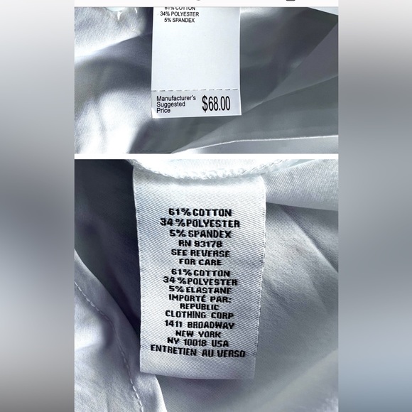 White Classy Shirt Loose dropped shoulder Oversized Magaschoni - Picture 7 of 9